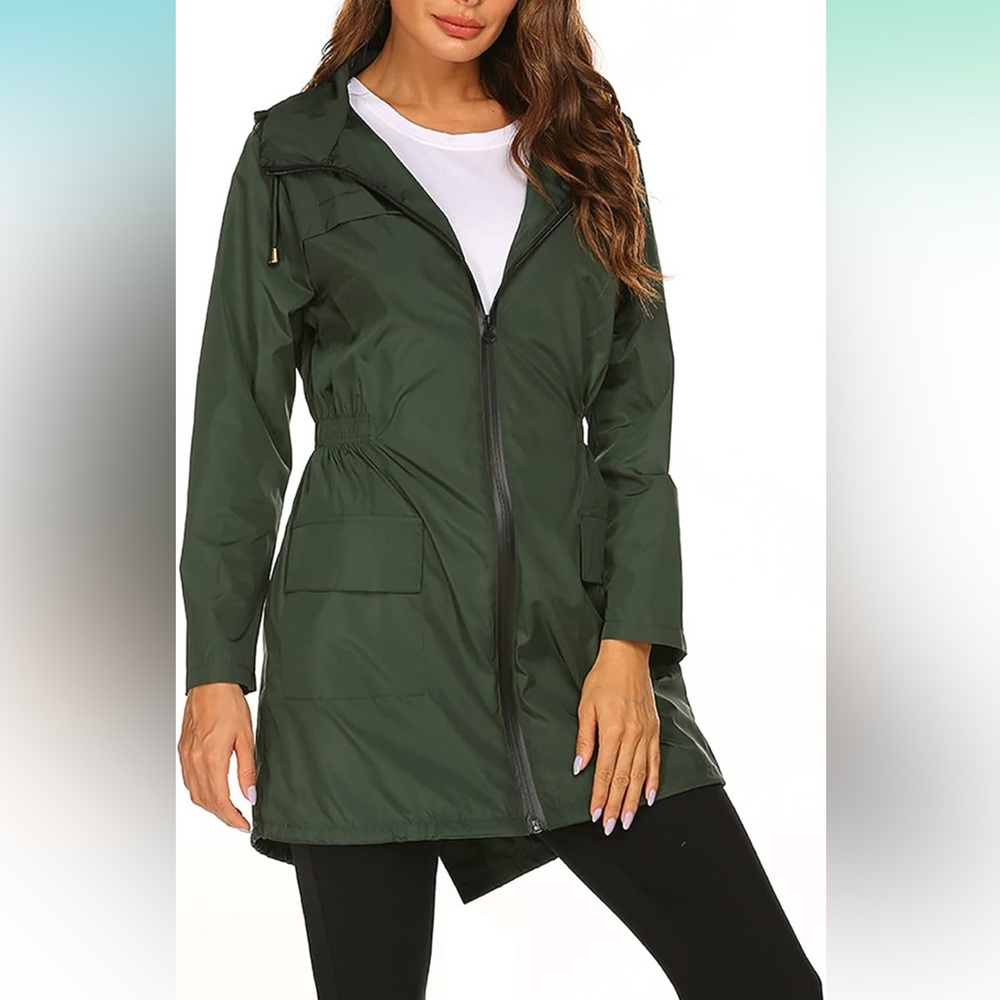 Women Casual Slim Zipper Long Sleeve Bomber Jacket Waterproof Coat